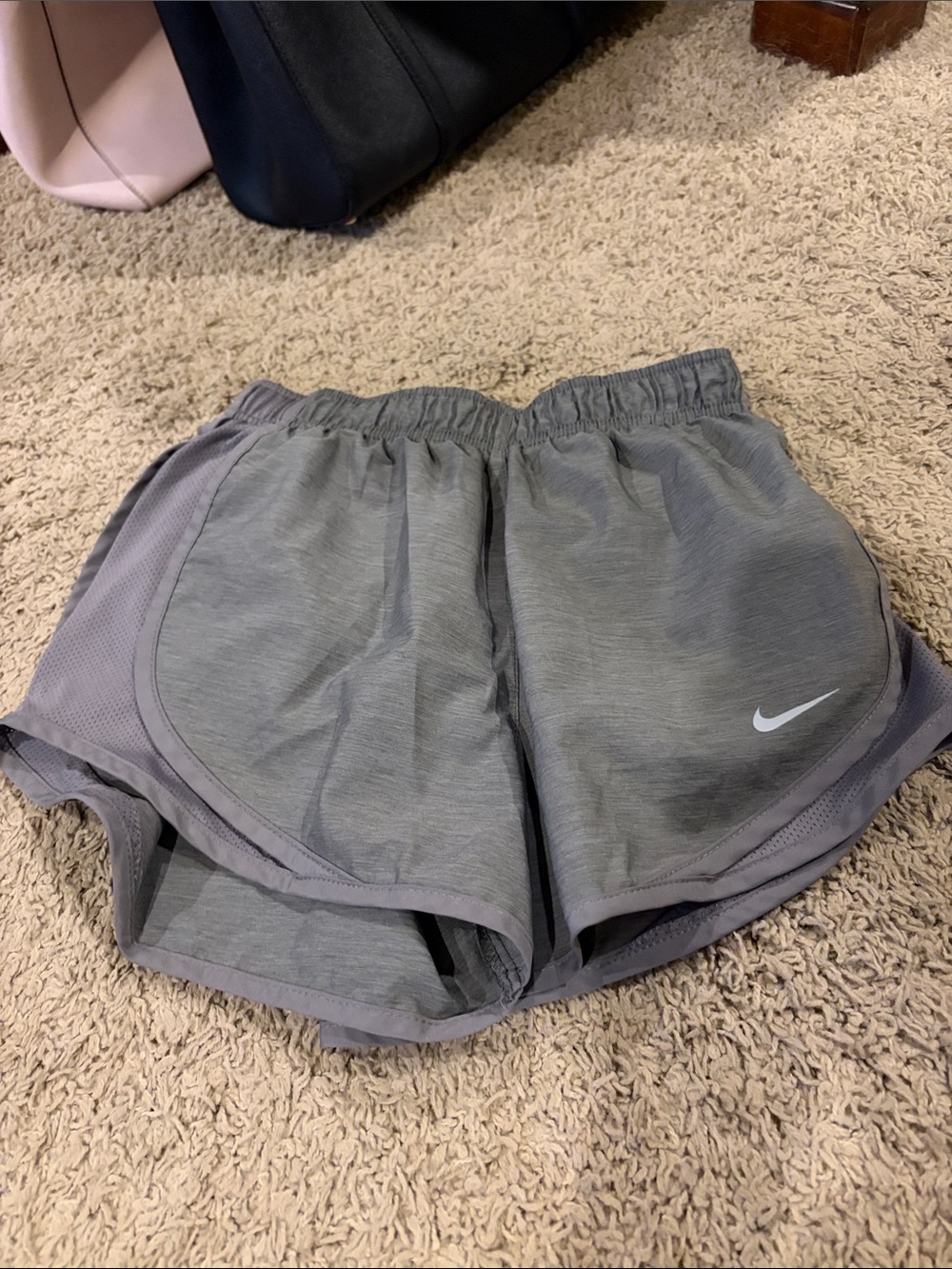Nike Women's Light Gray Athletic Running Shorts